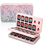 NANANINO Nintendo Switch Game Case – 48 Slots for Switch Game Cards & 24 Micro SD Card Slots, Dur...