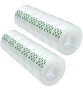 Minghaoda Tape Refills 12 Rolls, 3/4 inch x 800inches, Transparent Tape Clear Tape Refills for Di...