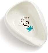 FANGSUN Coffee Spoon Rest, Ceramic Spoon Holder for Kitchen Counter, Gifts for Women Mom, New Yea...