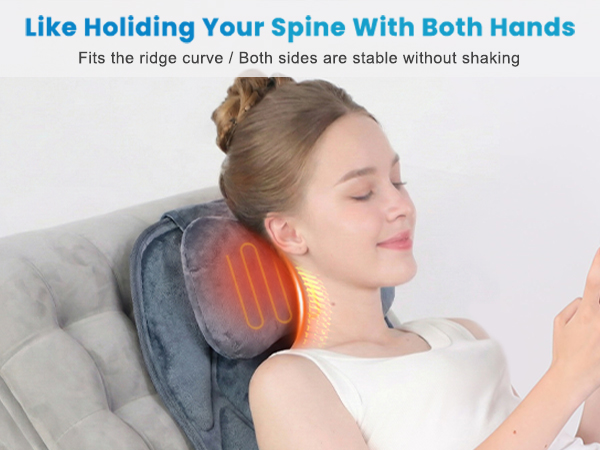 Full back massge cushion with thick pillow, Back Massager with Heat for Pain Relief, Massage Pad