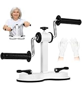 Arm Bike for Physical Therapy with Anti Slip and Sweat Absorbing Gloves, Double Suction Cup Desig...