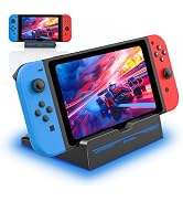 Switch Dock for Switch/Switch OLED, Portable Switch Docking Station for TV with 4K HDMI/Type-C Po...