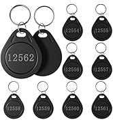 50 pcs 26 Bit Key Fobs Black RFID Keyfobs Writable Proximity Fob 125kHz Prox Cards Compatable wit...
