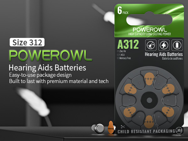 size 312 hearing aid batteries