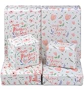 PLULON 6 Sheets Mother's Day Gift Wrapping Paper Birthday, Birthday Wrapping Paper for Women Gift...