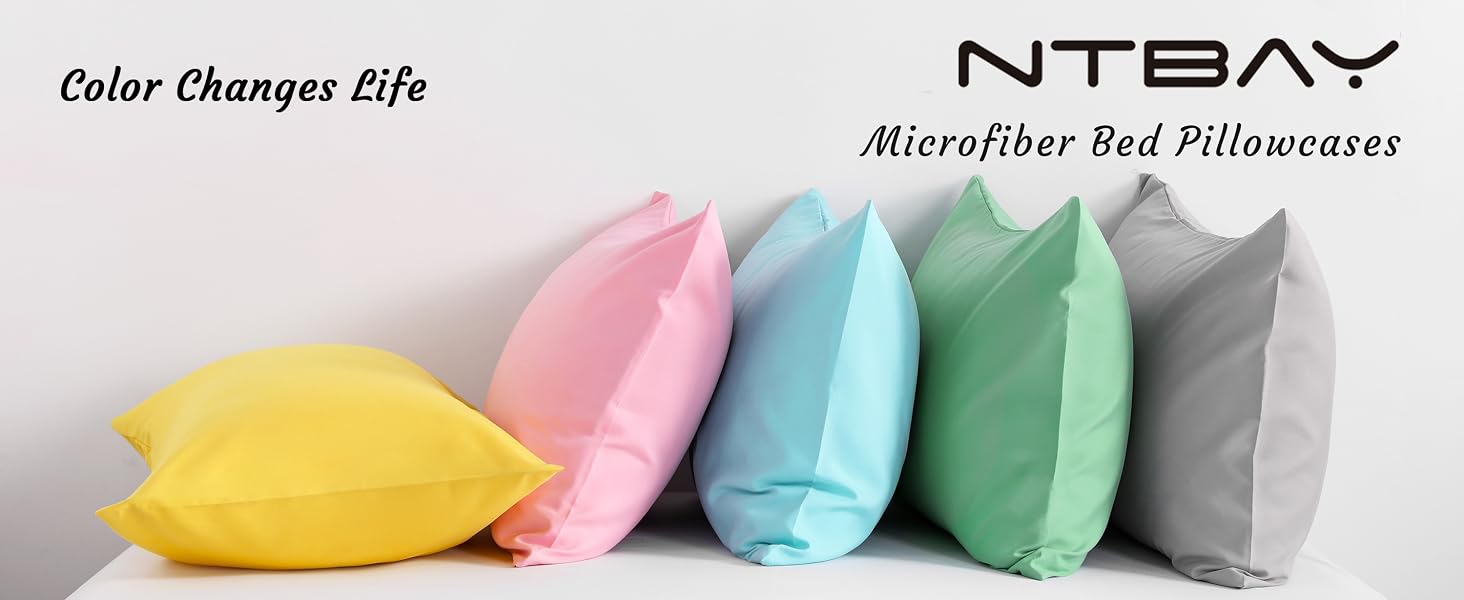colorful pillowcases
