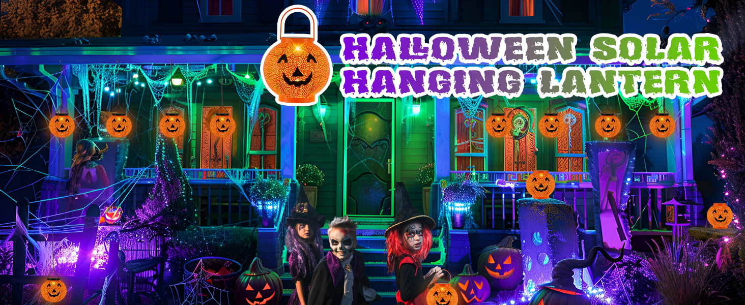 Halloween solar hanging lantern