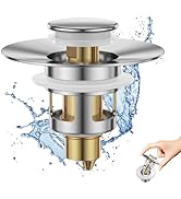 Bathroom Sink Stopper, JOMST Bath Universa Sink Drain Strainer 10,000 Pop-up Test 2 in 1 Fast Dra...