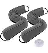 Sunolga 2 Packs 38 Inches 2.2LB Weighted Door Draft Stopper Filled with Glass Beads & Cotton, Rem...