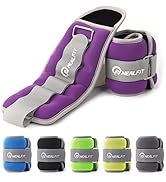 NEALFIT Ankle Weights for Men Women Kids, Leg Arm Wrist Weights with Adjustable Strap for Running...