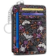 Kelvoris Goth Bat Spider Credit Card Holder Small Wallet Women, Gothic Slim RFID Blocking Wallet ...