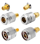 Anina 4 Pack SMA to N-Type Adapter Kit SMA Male/Female Coaxial Connectors for Ham Radio/5G/ WiFi ...