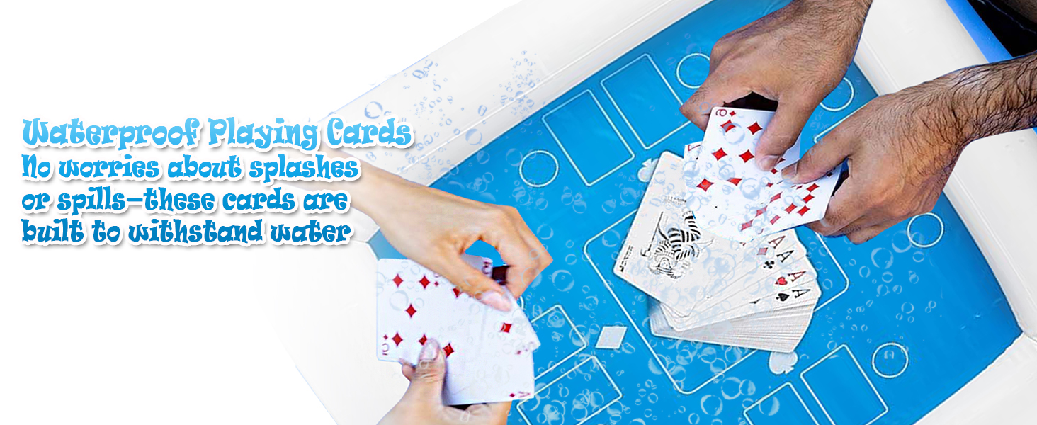 Inflatable Game Table with Waterproof Playing Cards,