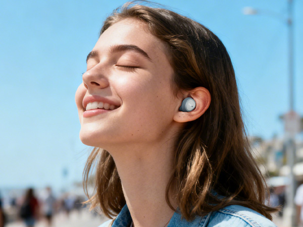 Ergonomic in-ear wireless earbuds worn comfortably for secure everyday listening
