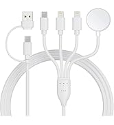 4 in 2 Multi Charging Cable for Apple Watch Charger,USB C Cable Universal Tra vel Charger with Li...