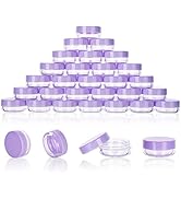 3 Gram Sample Containers with Lids, 50 Count Tiny Sample Jars, Empty Lip Balm Containers, Mini Co...