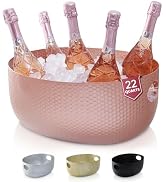 Gusto Nostro Large Beverage Tub for Parties - Metal Tub for Wine Bottles,Champagne,Beers - High C...