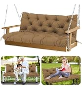 GZXAGZJ Porch Swing Cushions Outdoor 60 inch Waterproof Extra Thick 5" Outdoor Swing Cushions Rep...
