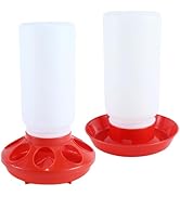 YGbridge Automatic Chicks Feeder and Waterer Set, 1L, Indoor Chicken Water Bottle and Feeder for ...