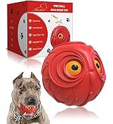 Giggle Ball for Dogs Owl Dog Toys for Aggressive Chewers Dog Ball Toy for Puppy Medium Large Dogs...