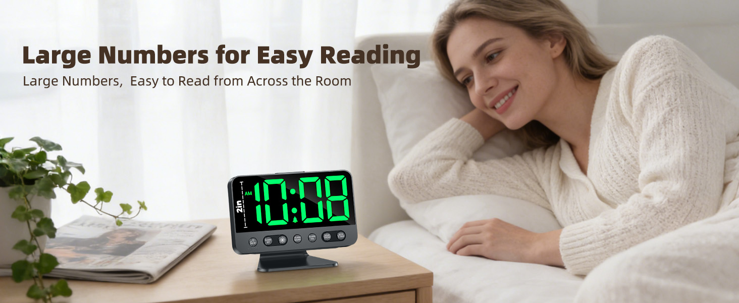 alarm clock with large numbers