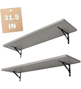 RedCall Floating Shelves for Wall,31.5 Inch Wall Mounted Shelves Set of 2,Long Board Shelves for ...