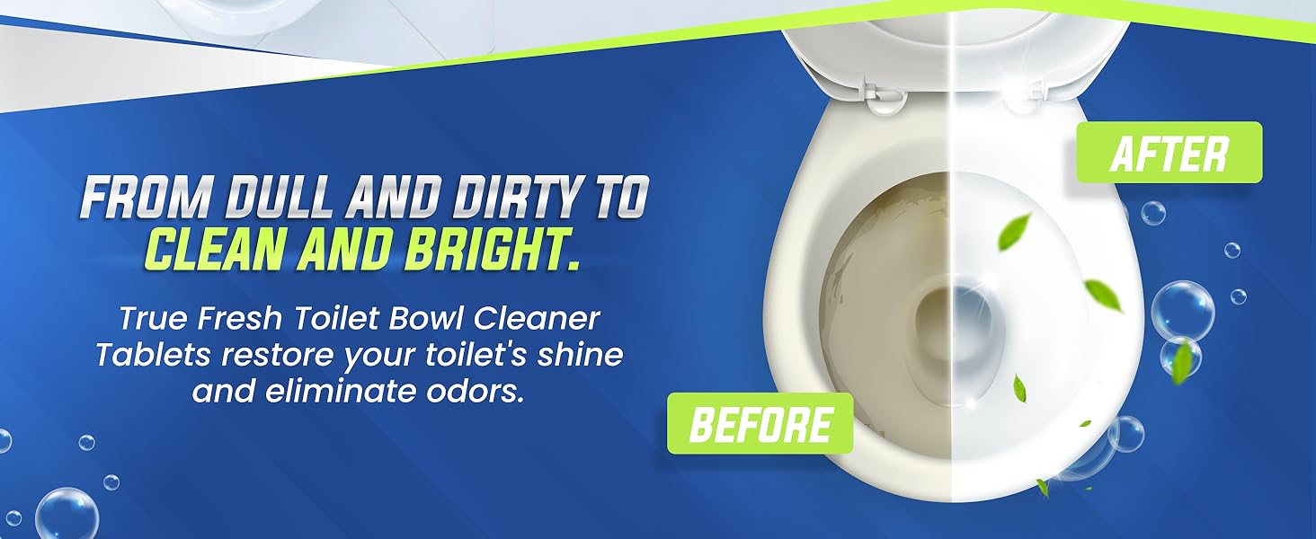 toilet bowl cleaner, cleaning tablets, deep clean and deodorize, septic safe