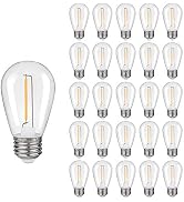 KGC 25 Pack Shatterproof & Waterproof S14 Replacement LED Light Bulbs –1W Equivalent to 10W, Whit...