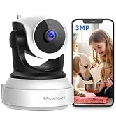 VSTARCAM Pet Camera, 3MP Wireless Dog Camera with Phone App Night Vision, Motion Tracking, Two-Wa...