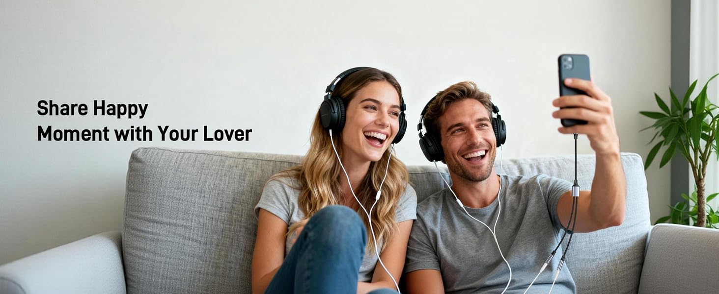 USB C to Dual 3.5mm Female Headphone Splitter