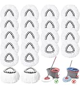 20 Pack Spin Mop Replacement Heads, Mop Replace Head Easywring 1-Tank System, Mop Head Replacemen...