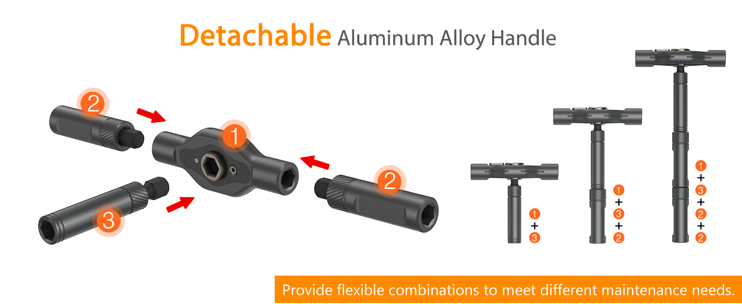 Ratchet handle repair tool set