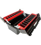 WEWLINE Tool Box Organizer 18.5" Tool Storage with Adjustable Compartment Portable Toolbox with H...