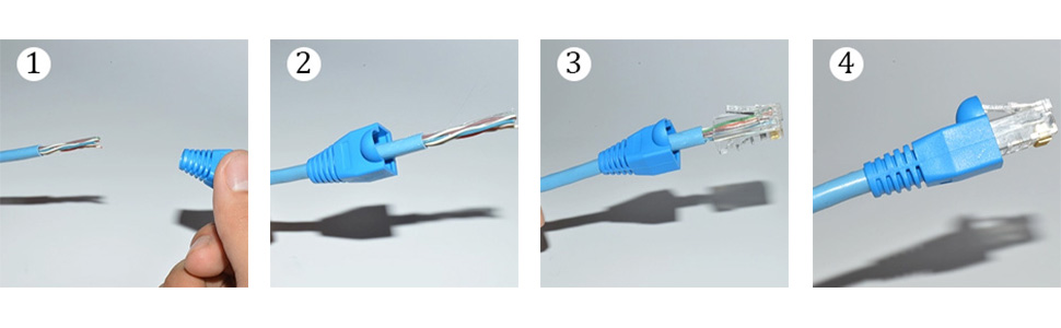 YIOVVOM Soft Plastic Ethernet RJ45 Cable Connector Boots Cover