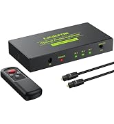 LiNKFOR Digital Optical Audio 3x1 Switch, 1 in 4 Out Aluminum Alloy with Optical Cable for PS3, B...