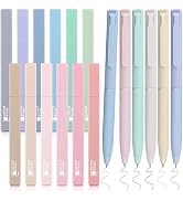 DazSpirit 12 Pastel No Bleed Bible Highlighters and 6 Multicolor Fineliner Pens Set, Cute Aesthet...