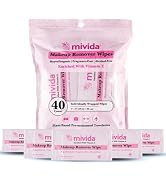 mivida 40 Count Hypoallergenic makeup wipes individually wrapped with Vitamin E | Dermatologist T...