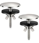 2 Pack 2-Inch Brushed Nickel Metal Sink Hole Cover, for Kitchen & Bathroom | Durable Faucet Hole ...