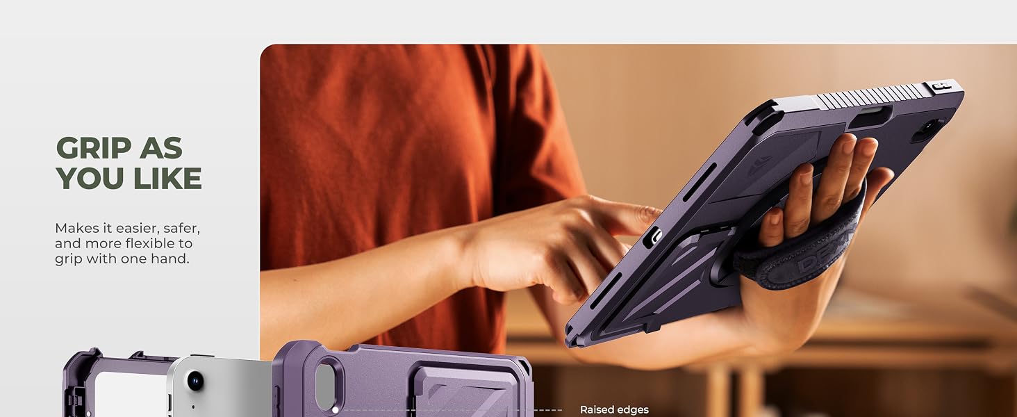 Dexnor for iPad (A16) 11th/10th Generation Case with 360 Rotating Hand Strap