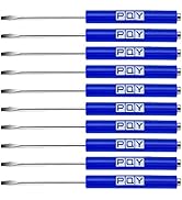 PQY 10pcs Mini Tops And Pocket Clips Pocket Screwdriver Strong Magnetic Slotted Screwdriver Blue