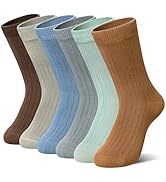 AMENLAN Kids Crew Cotton School Socks Youth Cute Casual Breathable Little Girls Boys Dress Socks ...