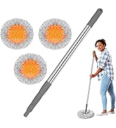 TIMIVO Dust Mop, Microfiber Mops for Floor Cleaning, with Hight Adjustable Handle and 1 Washable ...