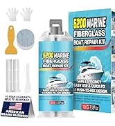 Tylove 5200 Marine Fiberglass Repair Kit, Marine Gel Coating Repair Kit, Epoxy Resin Filler, for ...