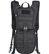 Tactical Molle Hydration Pack Backpack with 3L TPU Water Bladder, Military Daypack for Cycling