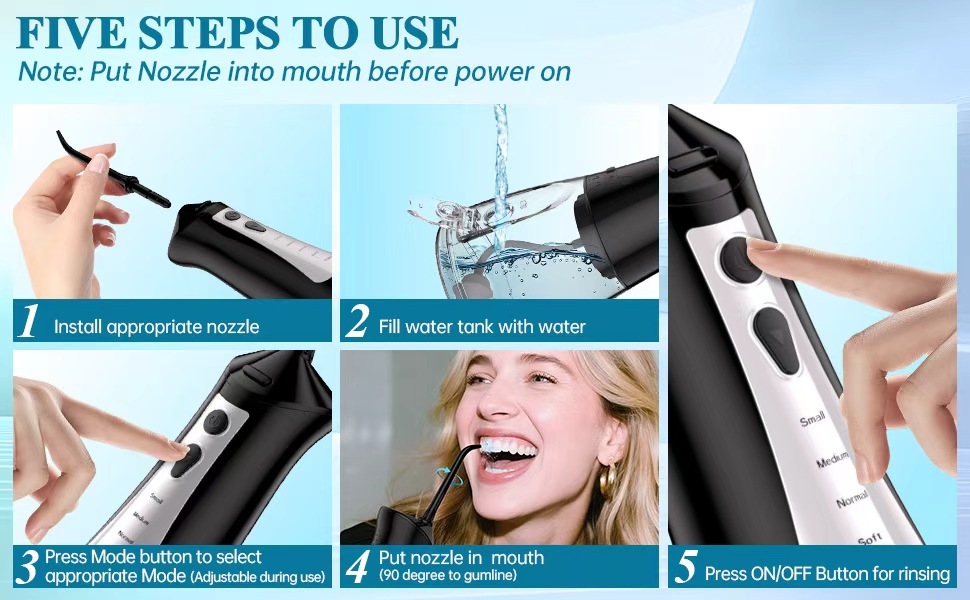 waterproof cordless water flosser shower use dental pick wet safe no water damage