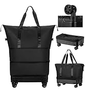 Duffle Bag with Wheels,Foldable Duffle Bag for Travel,Large Suitcases with Wheels,Foldable Travel...