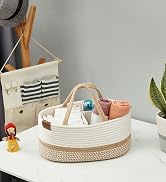 DECOMOMO Diaper Caddy, Baby Diaper Caddy Basket, Diaper Organizer for Changing Table Girl Boy Gif...