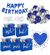 Addblu 5 Senses Gift Bags for Him with Labels Tissue Paper And Handles, 12.6"X8.7"X4" Includes Bi...