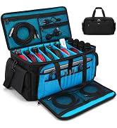 TRENLUVA DJ Cable Bag, Large Capacity Cable Organizer with Laptop Pocket and Adjustable Dividers,...