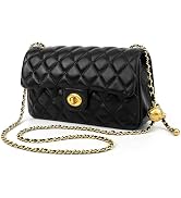 DORIS&JACKY Lambskin Leather Crossbody Purse for Women Small Quilted Bag | Soft Designer Cellphon...